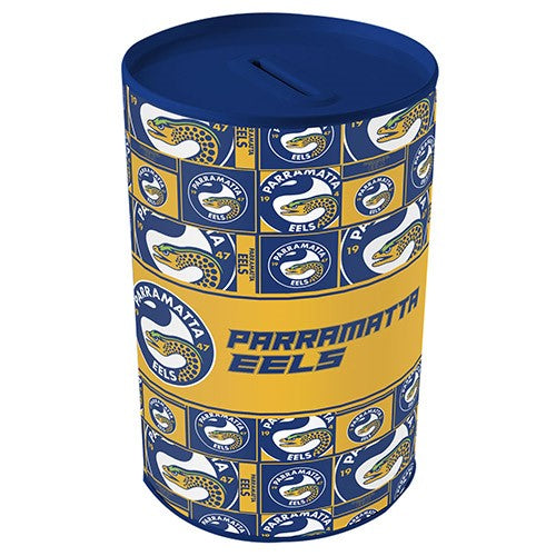 NRL PARRAMATTA EELS TIN MONEY BOX