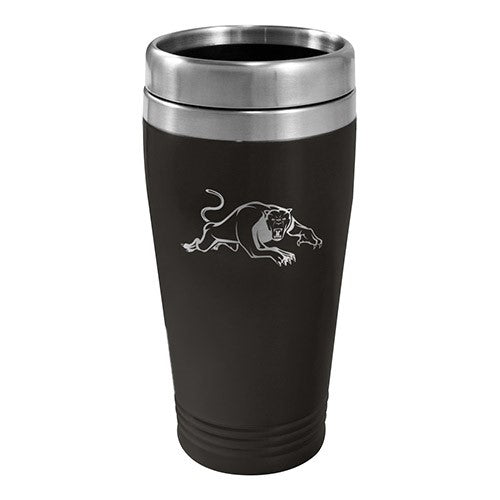 NRL PENRITH PANTHERS STAINLESS STEEL TRAVEL MUG