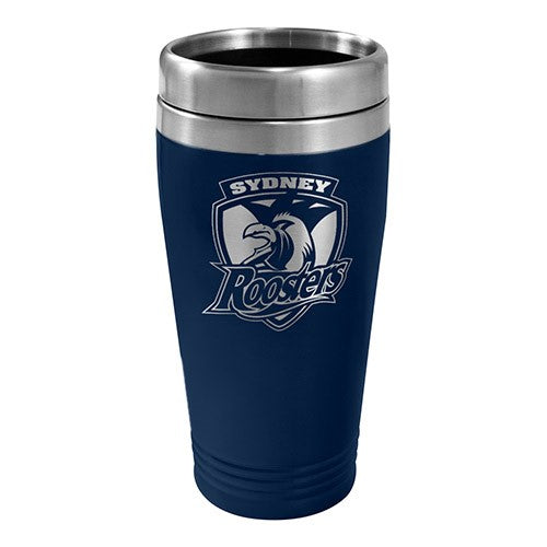 NRL SYDNEY ROOSTERS STAINLESS STEEL TRAVEL MUG