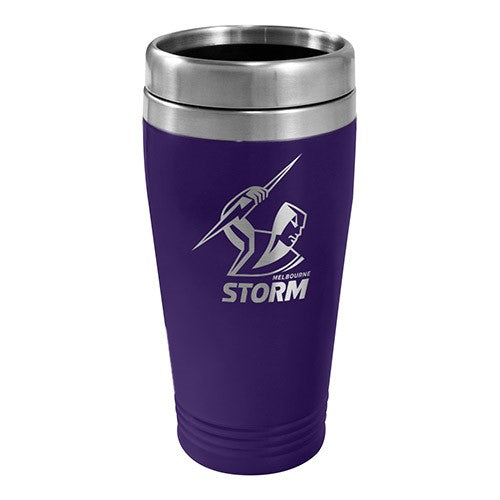 NRL MELBOURNE STORM STAINLESS STEEL TRAVEL MUG