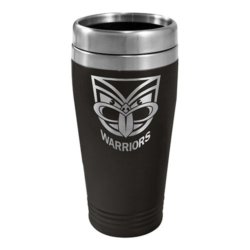 NRL NEW ZEALAND WARRIORS STAINLESS STEEL TRAVEL MUG