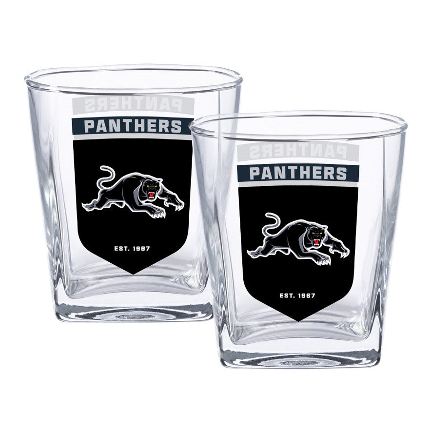 NRL PENRITH PANTHERS SPIRIT GLASSES - 2 PACK