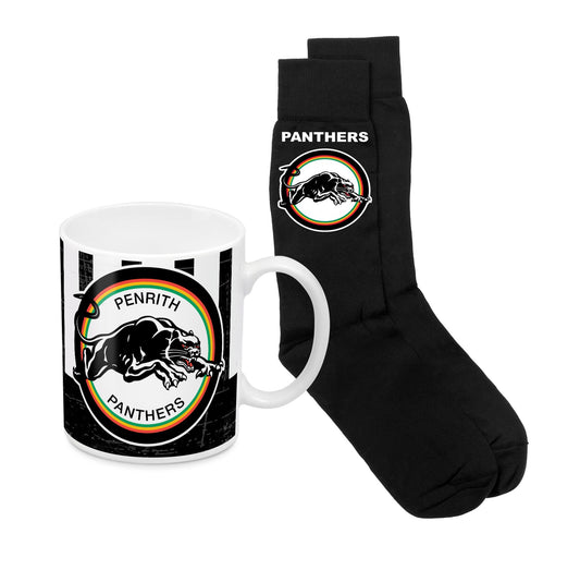 NRL PENRITH PANTHERS HERITAGE MUG & SOCK GIFT PACK