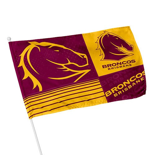 NRL KIDS SUPPORTER FLAG - BRISBANE BRONCOS