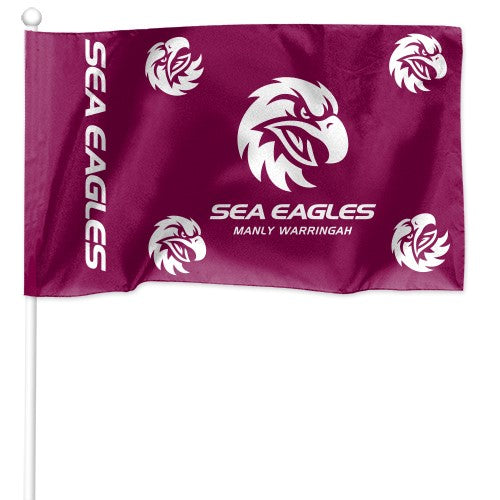 NRL KIDS SUPPORTER FLAG - MANLY SEA EAGLES