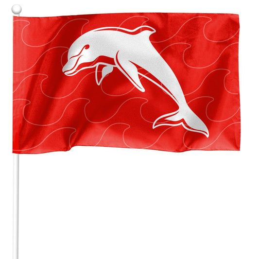 NRL KIDS SUPPORTER FLAG - REDCLIFFE DOLPHINS