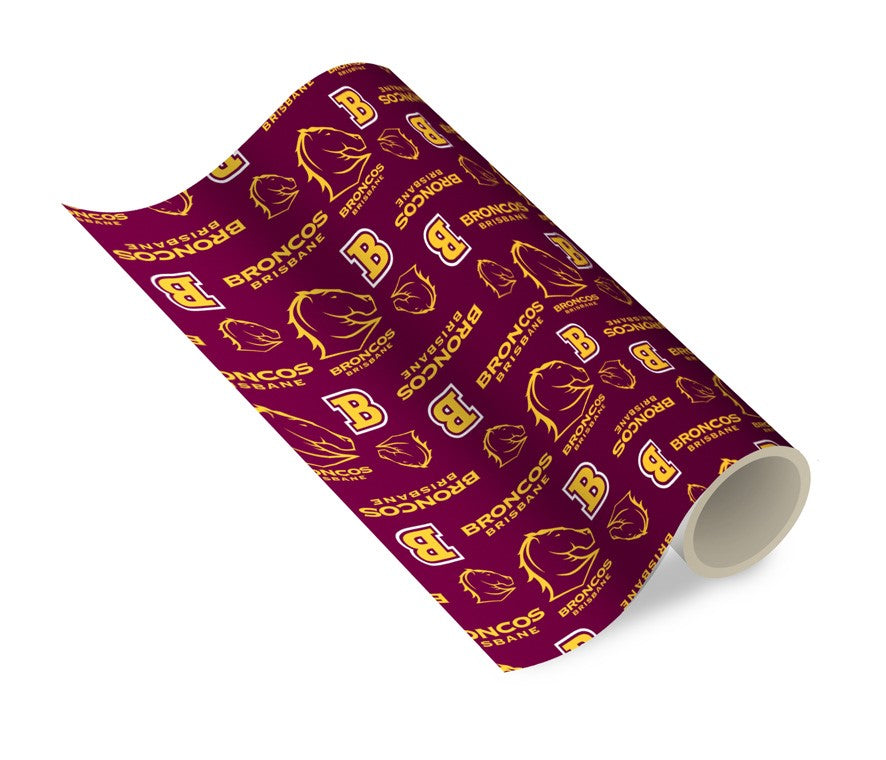 NRL BRISBANE BRONCOS GIFT WRAPPING PAPER