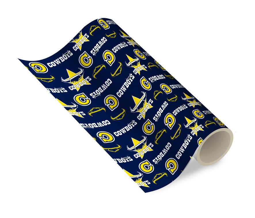 NRL NORTH QUEENSLAND COWBOYS GIFT WRAPPING PAPER