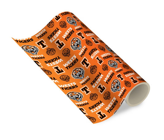 NRL WESTS TIGERS GIFT WRAPPING PAPER