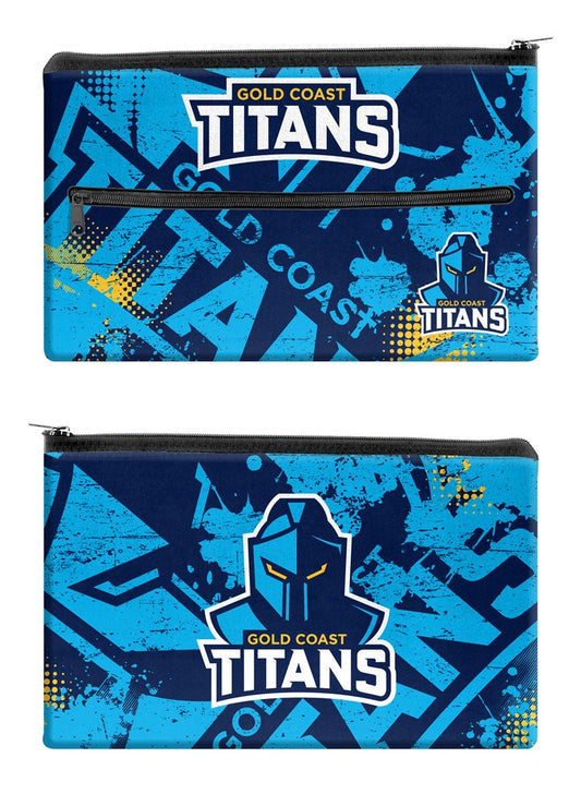 NRL GOLD COAST TITANS NEOPRENE KIDS PENCIL CASE