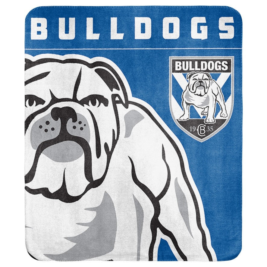 NRL CANTERBURY BULLDOGS POLAR FLEECE BLANKET