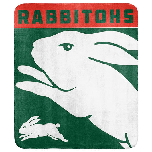 NRL SOUTH SYDNEY RABBITOHS POLAR FLEECE BLANKET