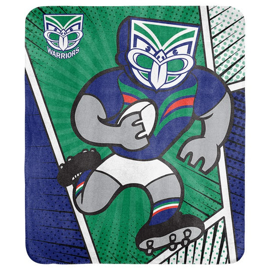 NRL NEW ZEALAND WARRIORS CORAL FLEECE RUG