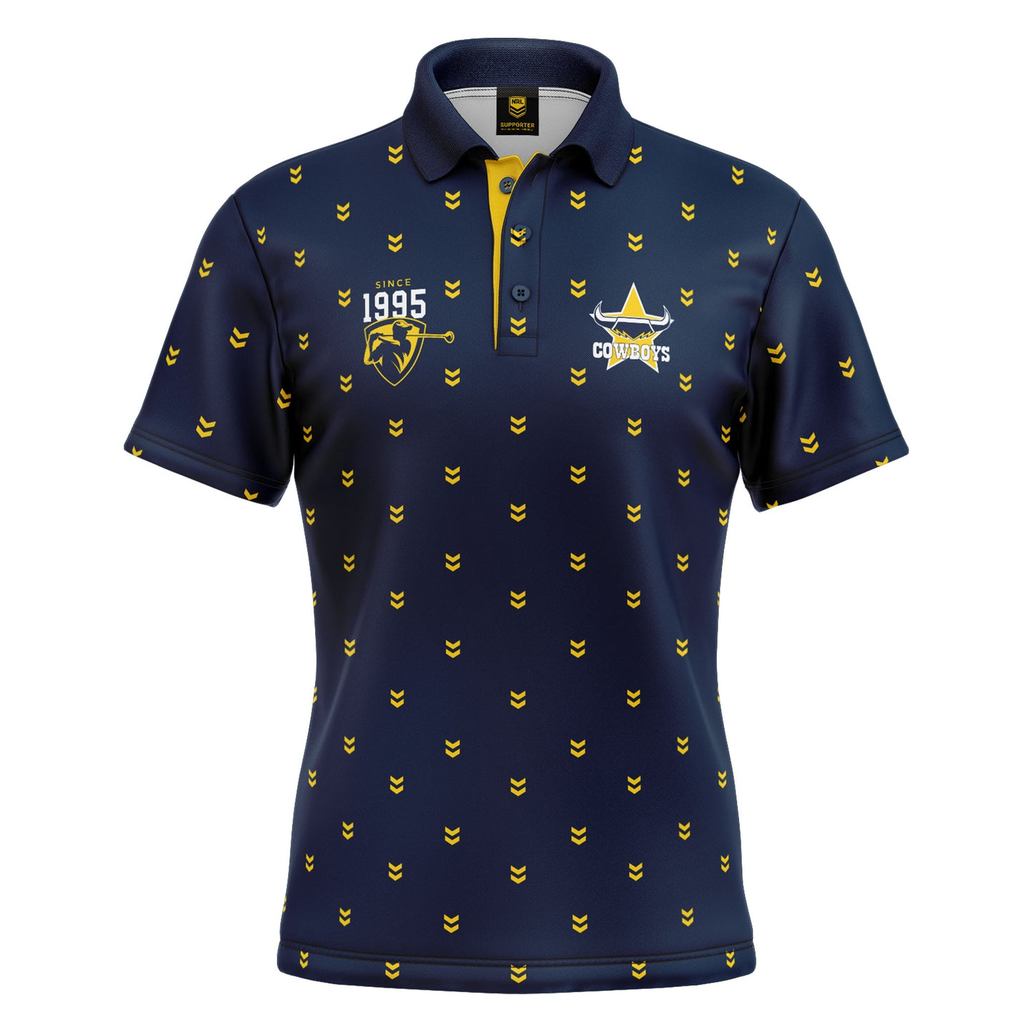 NRL MULLIGAN GOLF POLO SHIRT - NORTH QUEENSLAND COWBOYS