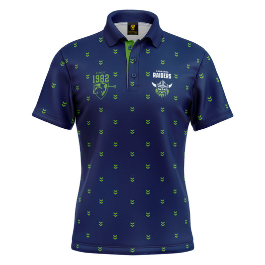 NRL MULLIGAN GOLF POLO SHIRT - CANBERRA RAIDERS