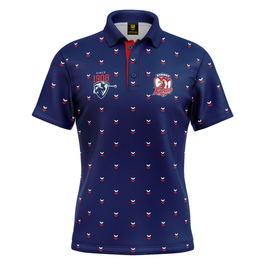 NRL MULLIGAN GOLF POLO SHIRT - SYDNEY ROOSTERS