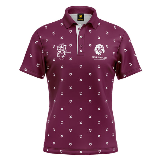 NRL MULLIGAN GOLF POLO SHIRT - MANLY SEA EAGLES