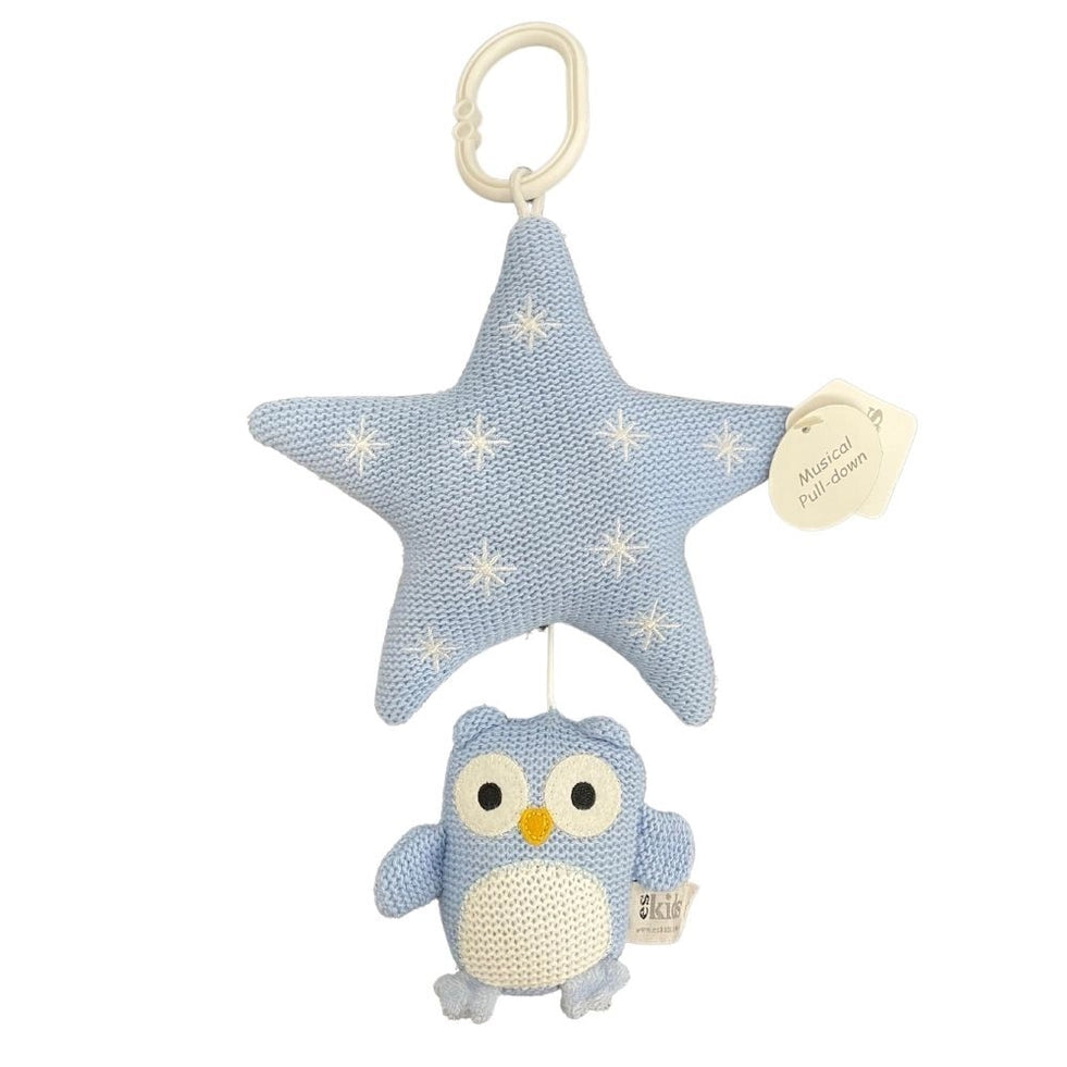 ES KIDS KNITTED MUSICAL OWL - BLUE