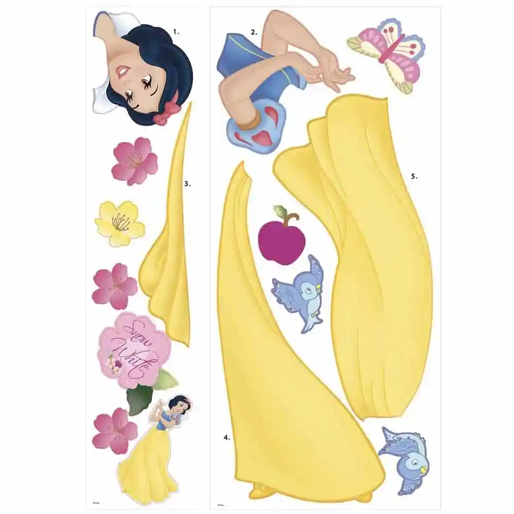 ROOMMATES DISNEY PRINCESS SNOW WHITE GIANT REMOVABLE WALL STICKERS - 15 STICKERS