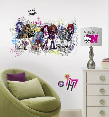 ROOMMATES MONSTER HIGH GIANT REMOVABLE WALL STICKERS - 13 STICKERS