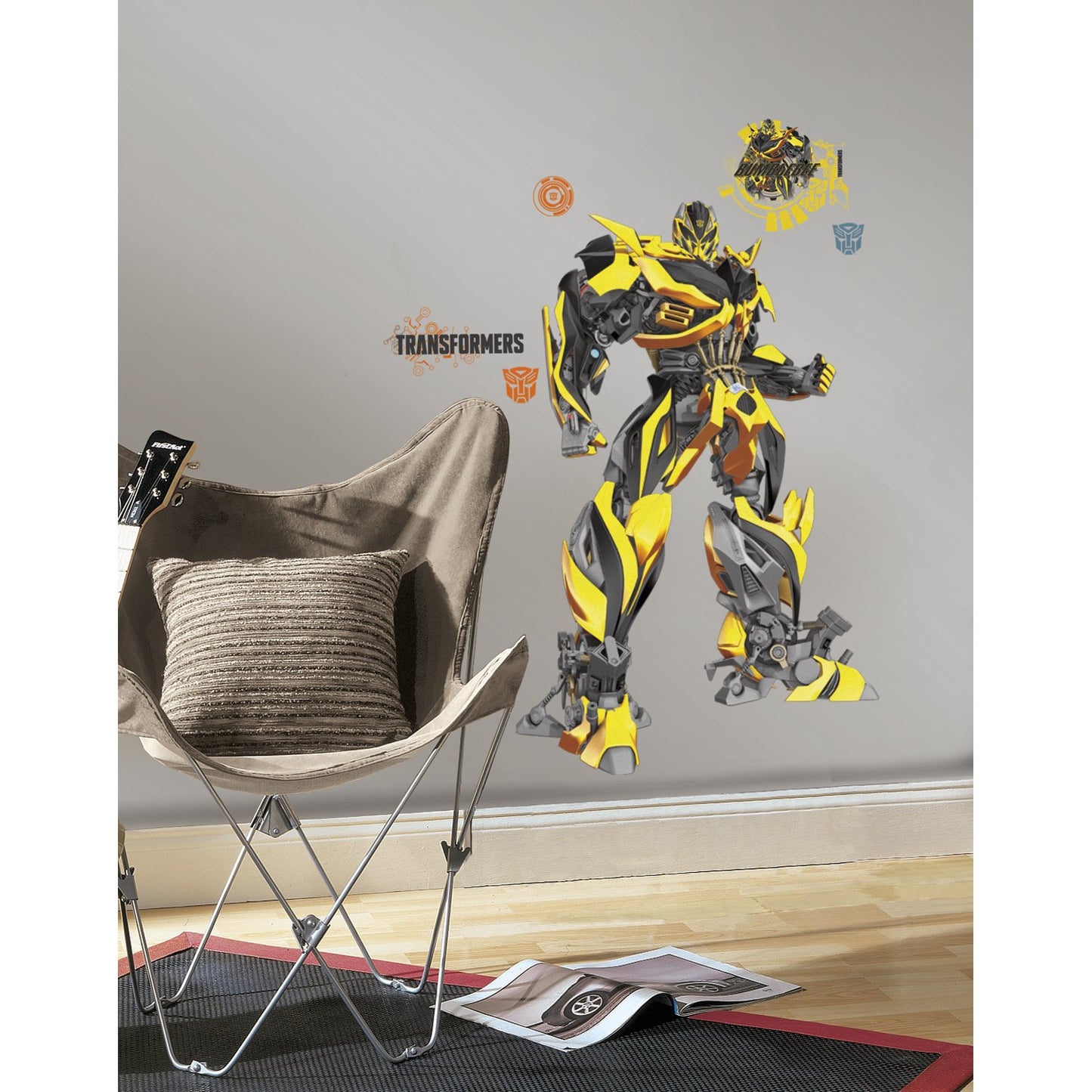 ROOMMATES TRANSFORMERS BUMBLEBEE GIANT REMOVABLE WALL STICKERS - 13 STICKERS