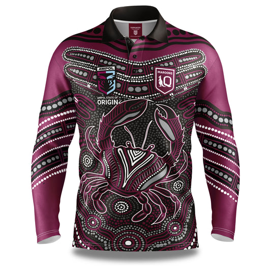 NRL KARUMBA FISHING SHIRT - QLD MAROONS