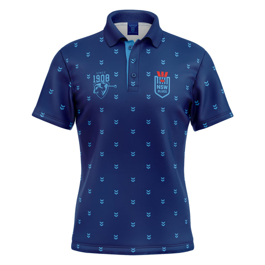 NRL MULLIGAN GOLF POLO SHIRT - NSW BLUES