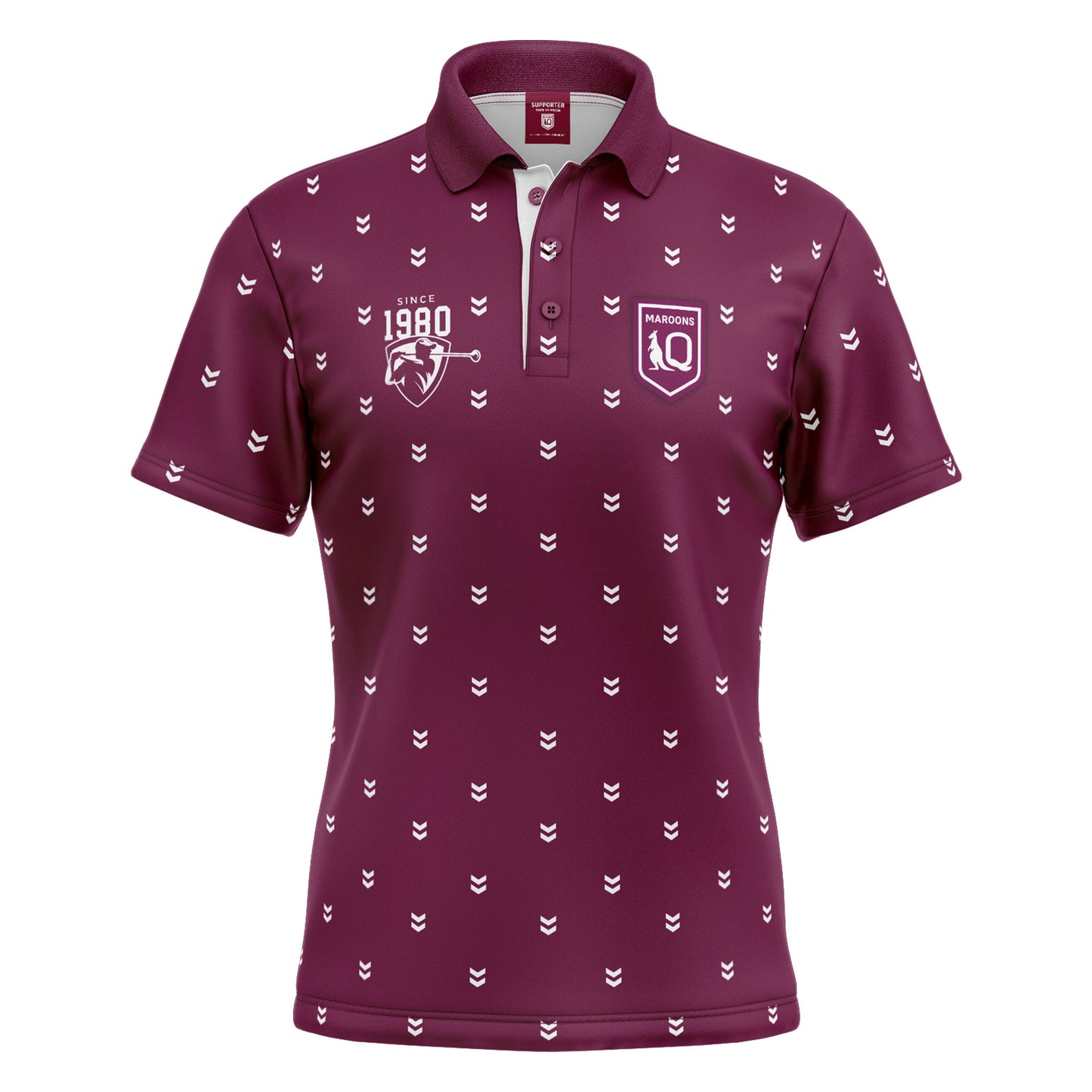 NRL MULLIGAN GOLF POLO SHIRT - QLD MAROONS