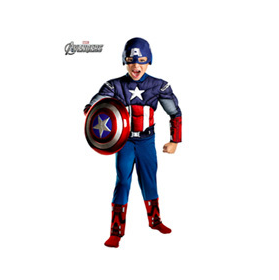 MARVEL AVENGERS CAPTAIN AMERICA CHILD COSTUME - SIZE 4-6