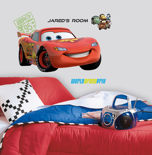 ROOMATES DISNEY CARS PERSONALIZED ALPHABET LARGE WALL DECAL - 106 STICKERS