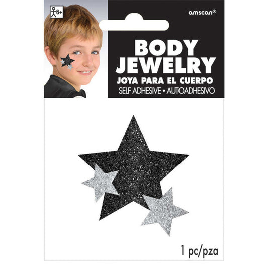 BODY JEWELRY STAR - BLACK