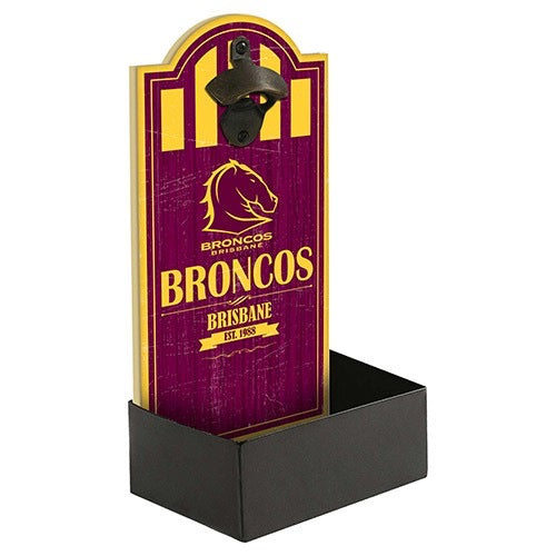 NRL BRISBANE BRONCOS MDF OPENER WITH CATCHER