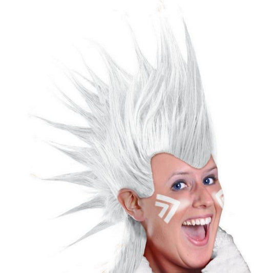 ADULT MOHAWK WIG - WHITE