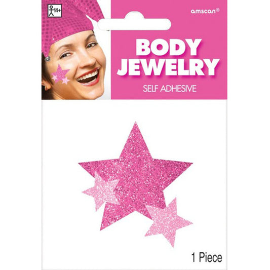 BODY JEWELRY STAR - PINK