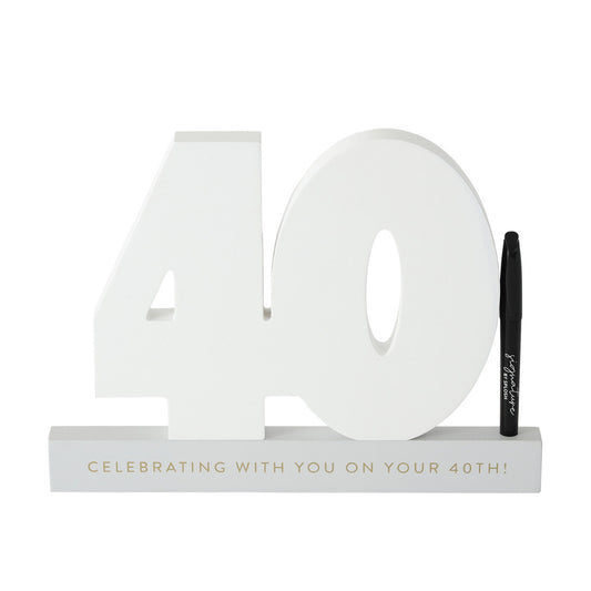 40TH BIRTHDAY SIGNATURE NUMBER