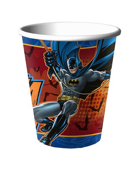 BATMAN HEROES AND VILLAINS 266ML CUPS - PACK OF 8