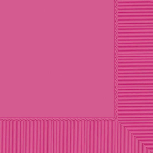 BRIGHT PINK LUNCH NAPKINS - PACK OF 20