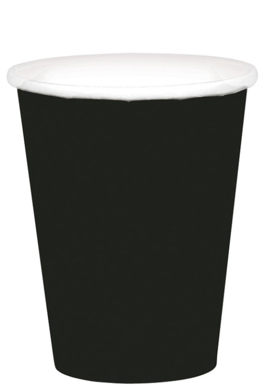 JET BLACK PAPER 266ML CUPS - PACK OF 20