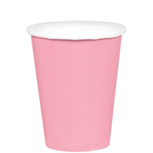 NEW PINK PAPER 266ML CUPS - PACK OF 20