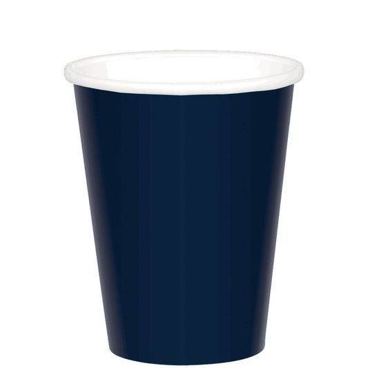 NAVY PAPER 266ML CUPS - PACK OF 20