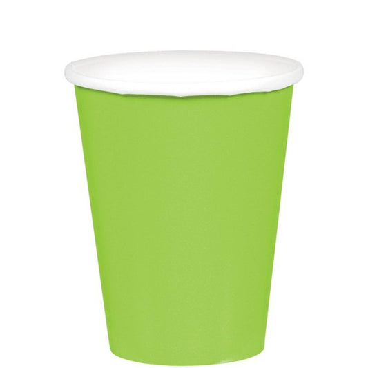 KIWI GREEN PAPER 266ML CUPS - PACK OF 20