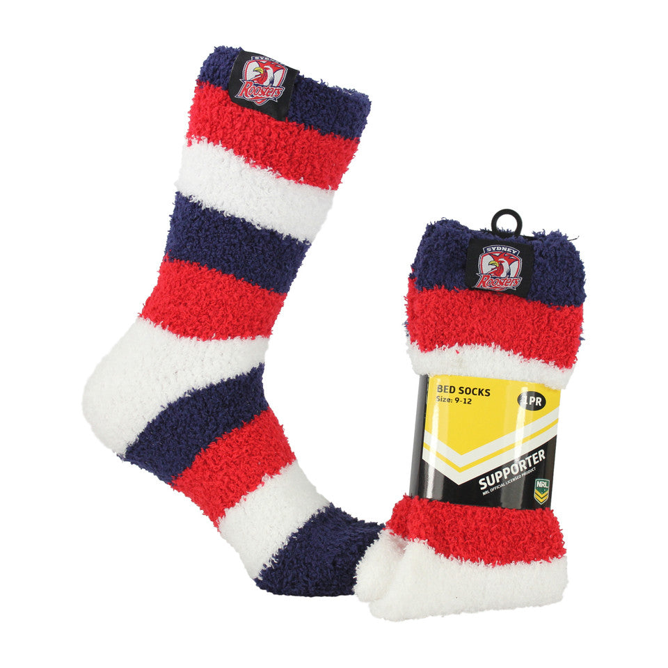 NRL SYDNEY ROOSTERS BED SOCKS